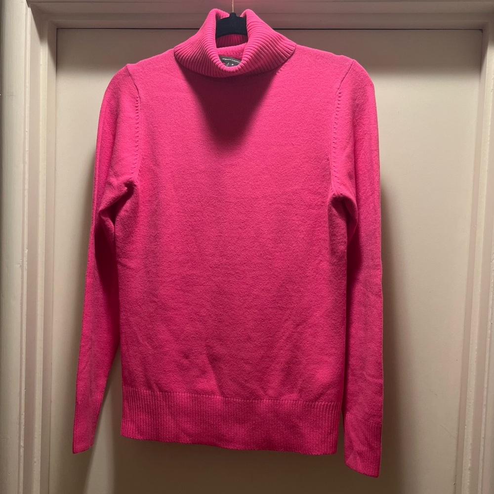 French Connection pink turtleneck sweater